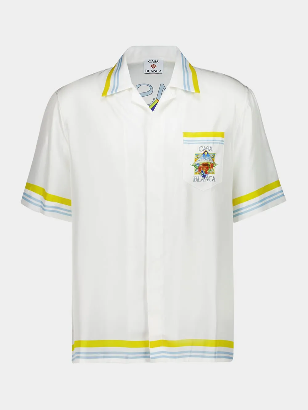 Flower Court Silk Tennis Cuban Shirt sold by Fashion Clinic