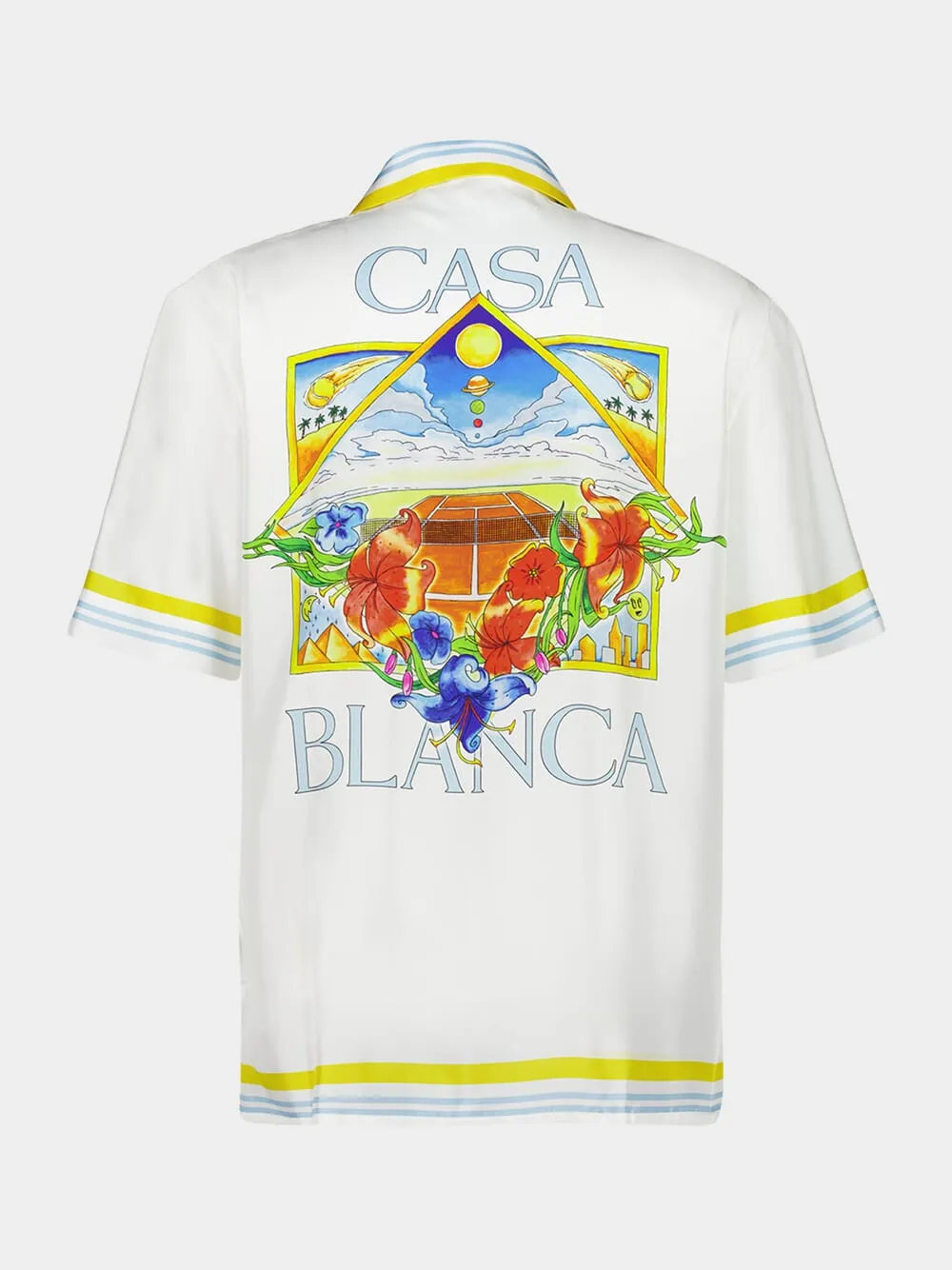 Flower Court Silk Tennis Cuban Shirt sold by Fashion Clinic product image thumbnail 2