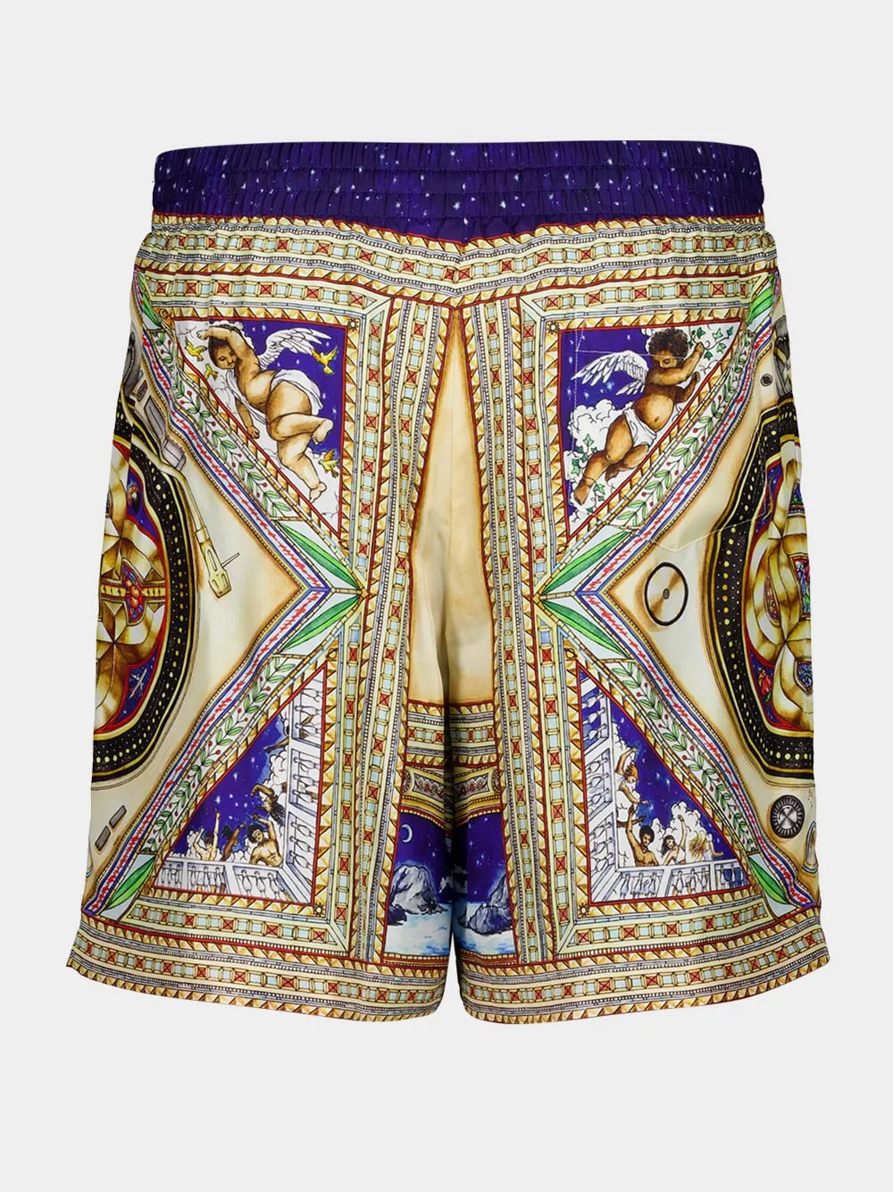 Multicolour Silk Plafond Orné Shorts sold by Fashion Clinic product image thumbnail 2