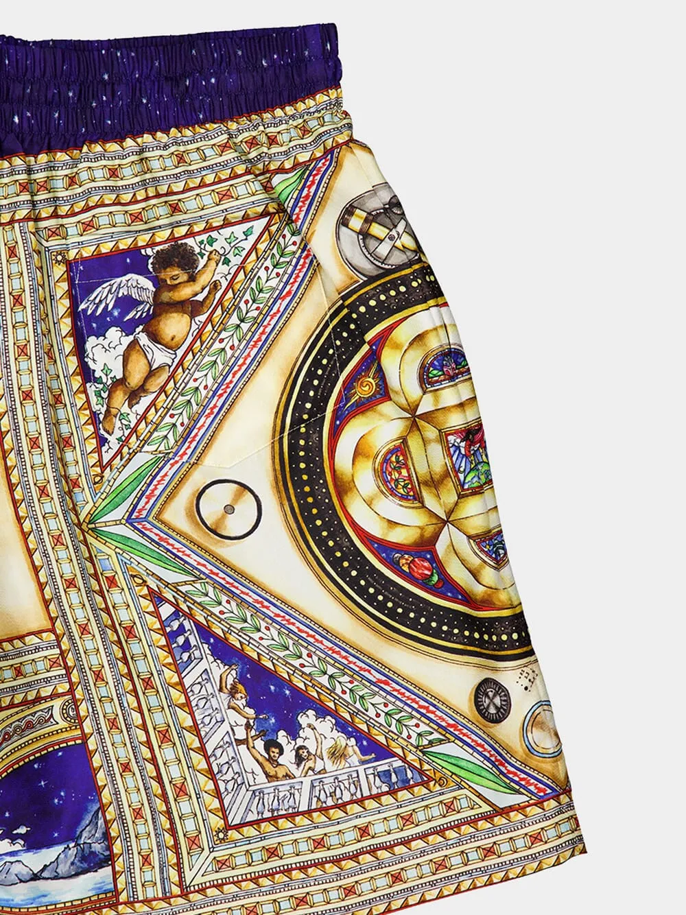 Multicolour Silk Plafond Orné Shorts sold by Fashion Clinic product image thumbnail 4