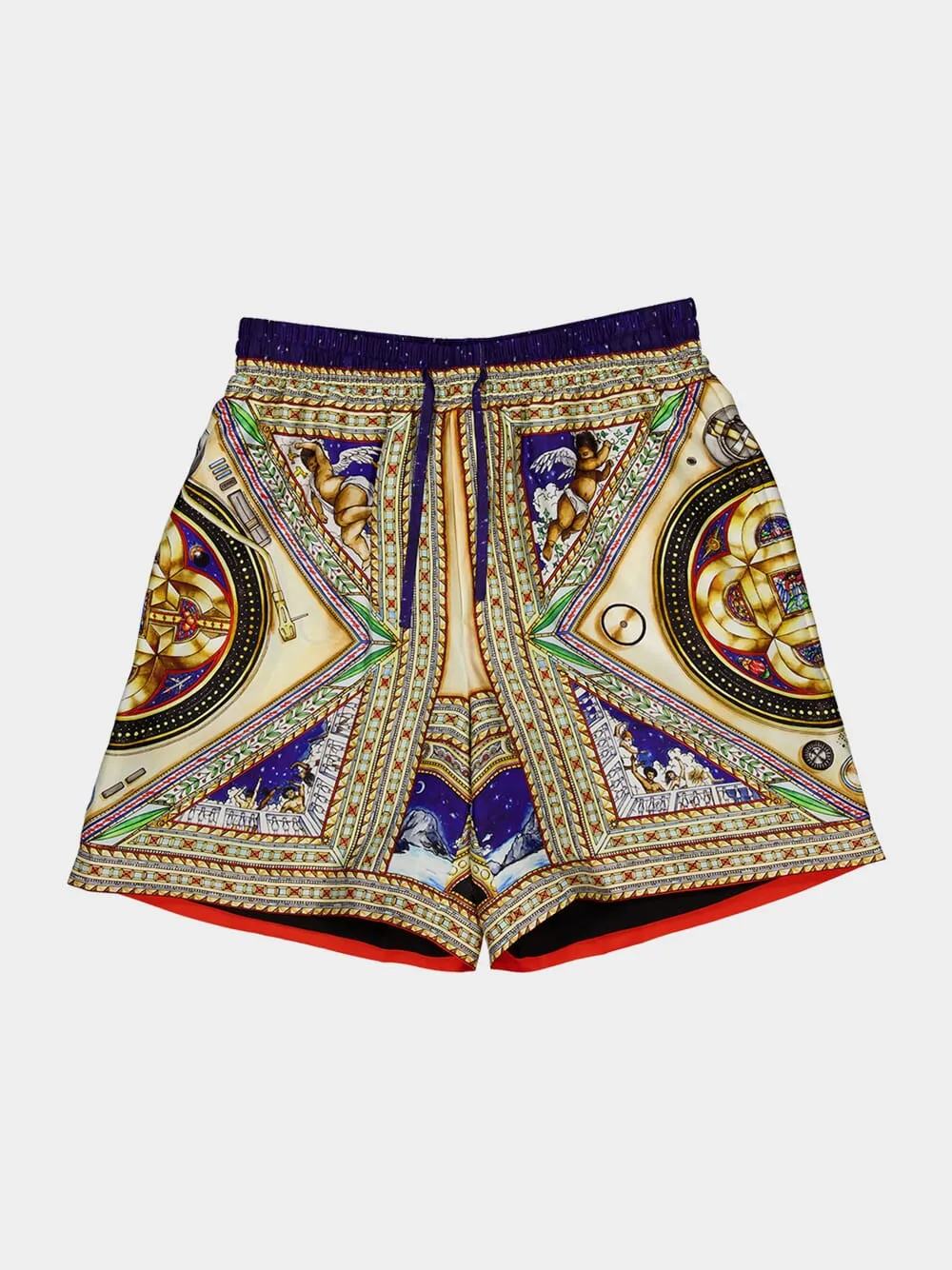 Multicolour Silk Plafond Orné Shorts sold by Fashion Clinic product image thumbnail 5
