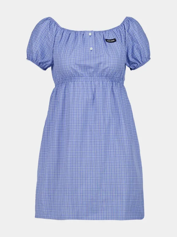Celeste Blue Cotton Mini Dress sold by Fashion Clinic