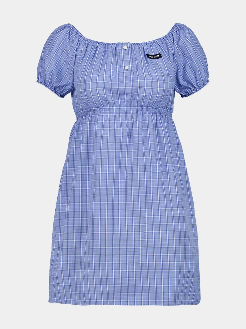 Celeste Blue Cotton Mini Dress sold by Fashion Clinic