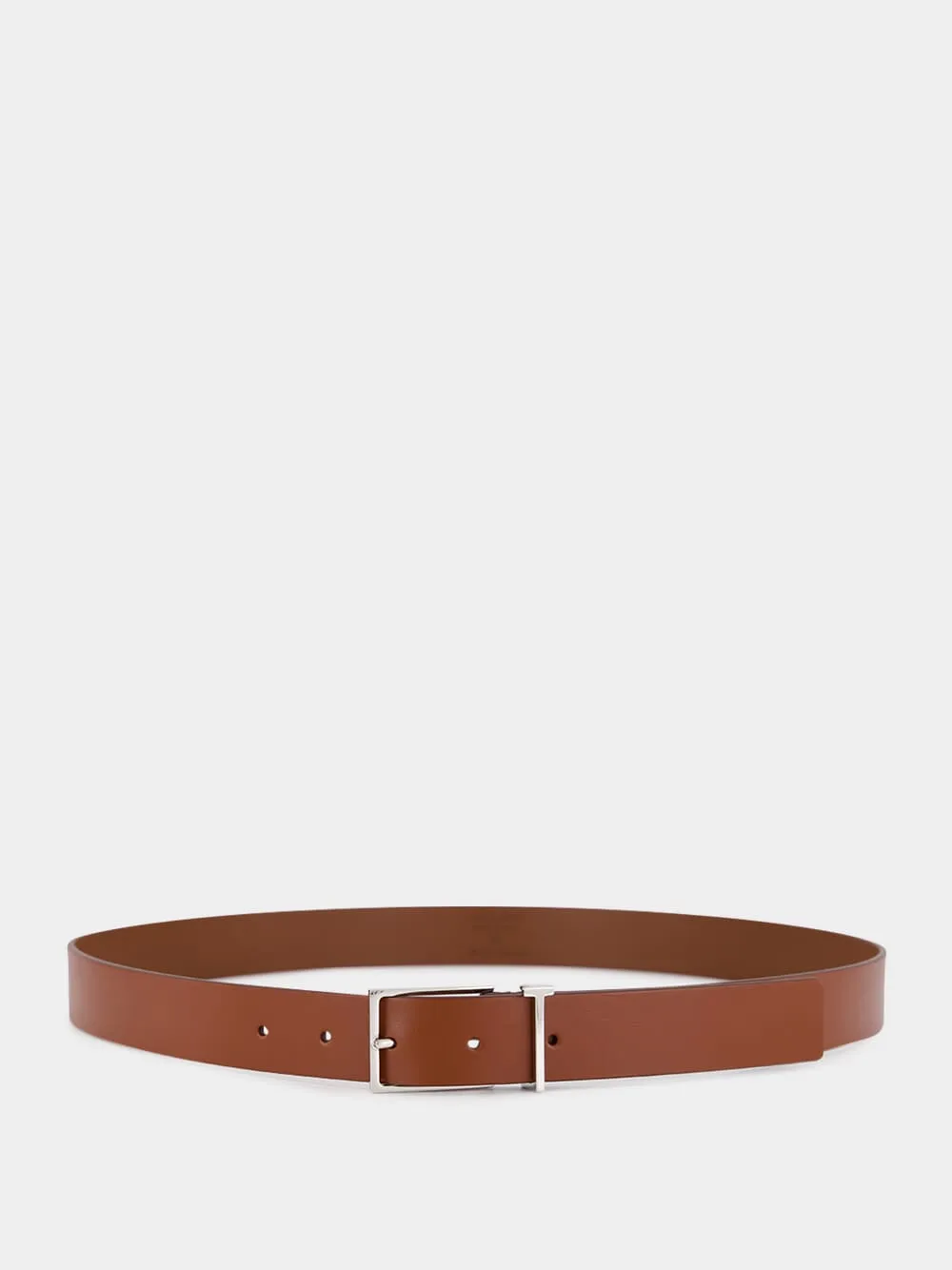 Brown Vacchetta Leather T Belt sold by Fashion Clinic