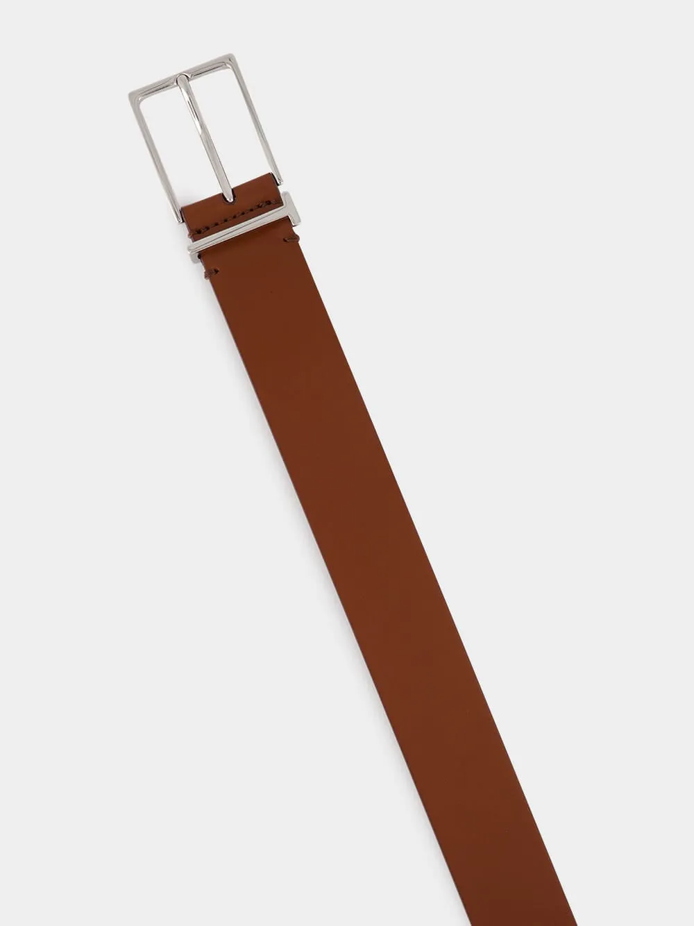 Brown Vacchetta Leather T Belt sold by Fashion Clinic product image thumbnail 2