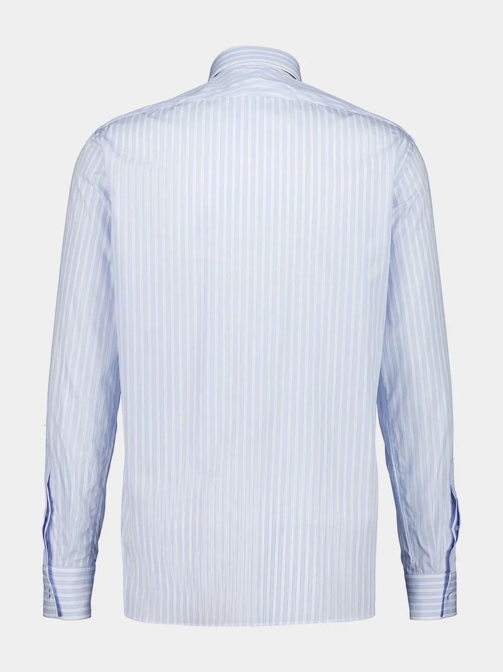 Light Blue and White Striped Cotton Shirt sold by Fashion Clinic product image thumbnail 2