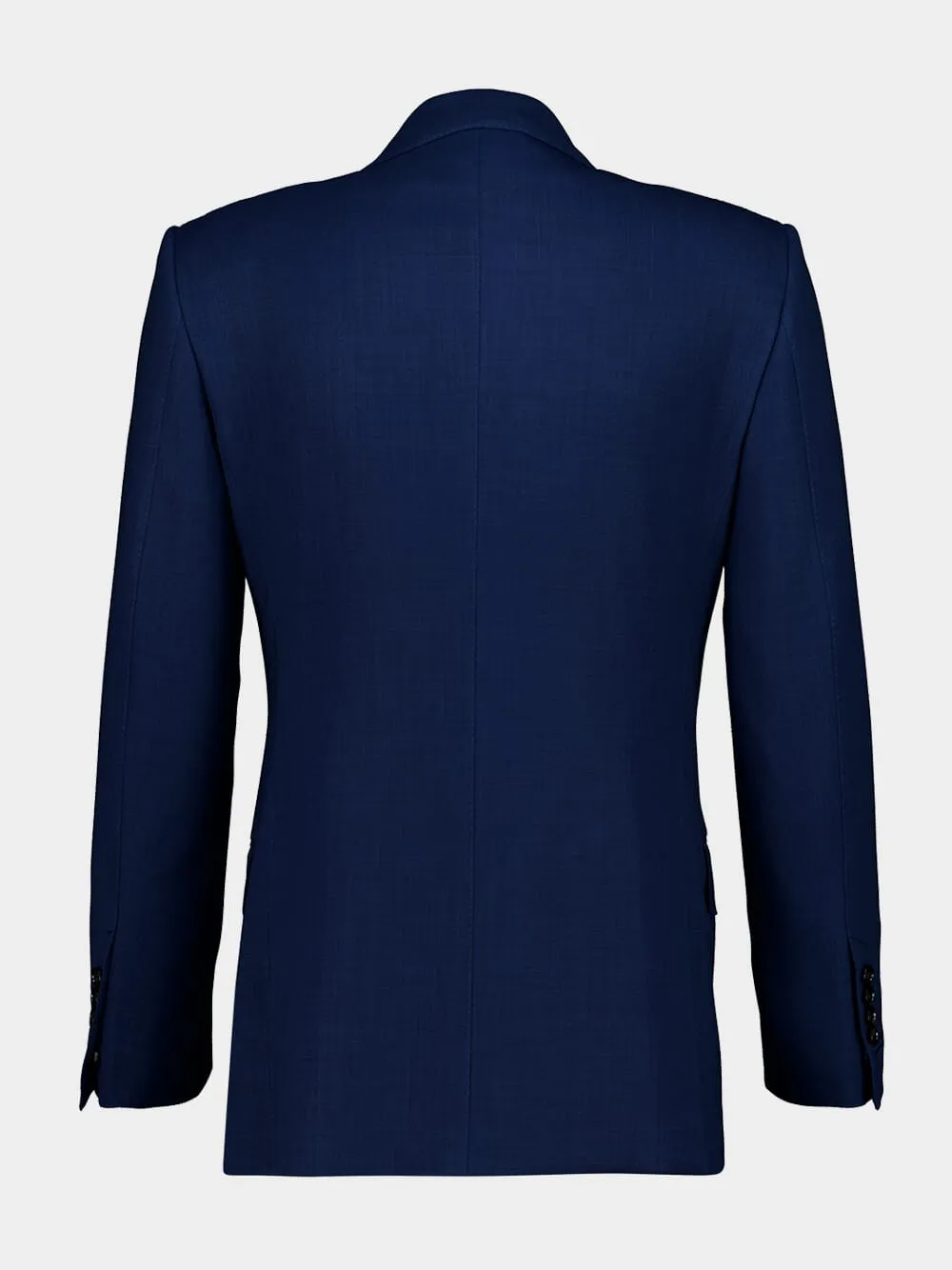 Prussian Blue Double-Breasted Wool Blazer sold by Fashion Clinic product image thumbnail 2