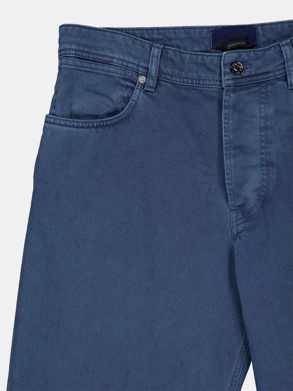 Indigo Blue Cotton Trousers sold by Fashion Clinic product image thumbnail 3
