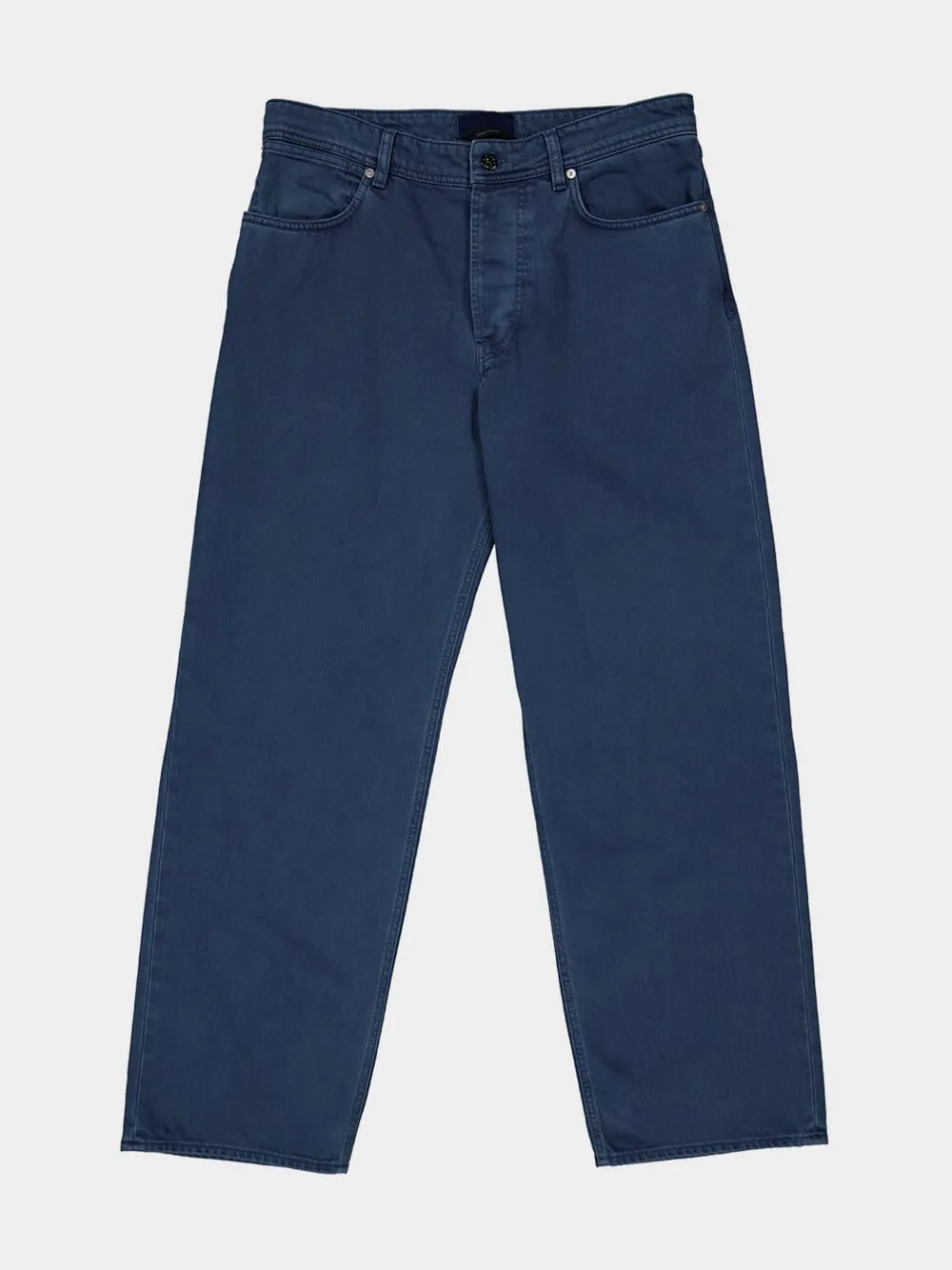 Indigo Blue Cotton Trousers sold by Fashion Clinic product image thumbnail 5