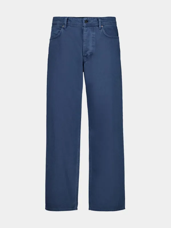 Indigo Blue Cotton Trousers sold by Fashion Clinic