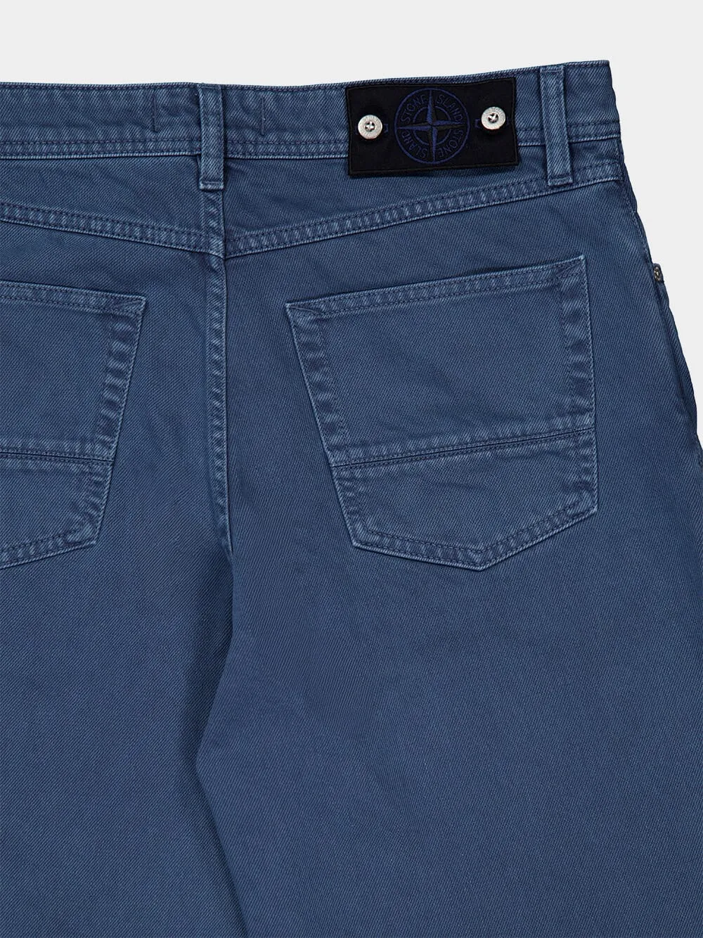 Indigo Blue Cotton Trousers sold by Fashion Clinic product image thumbnail 4