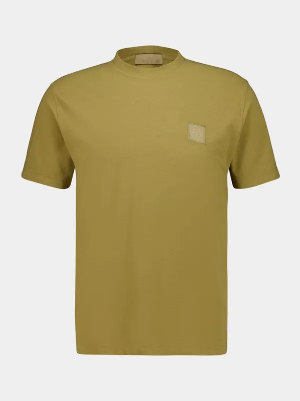 Dark Beige Cotton T-Shirt sold by Fashion Clinic