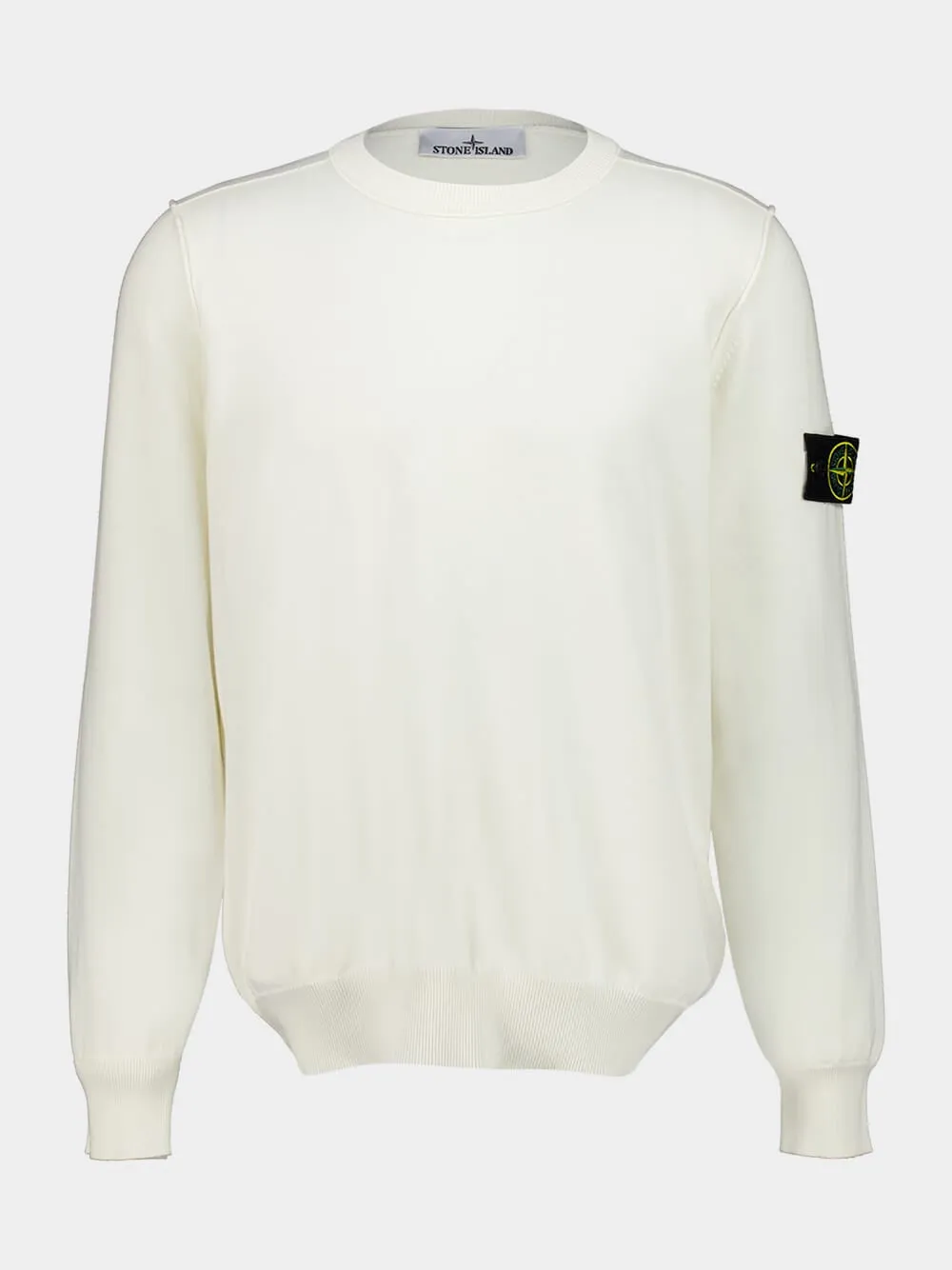 Ivory Organic Cotton Crewneck Jumper sold by Fashion Clinic