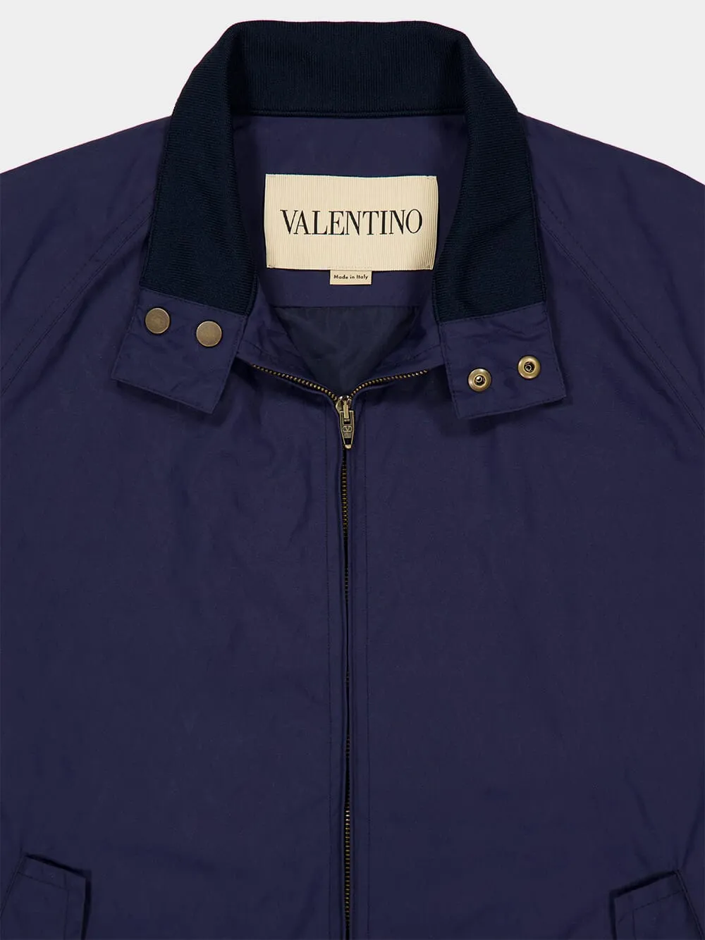 Gulf Blue Cotton Bomber Jacket sold by Fashion Clinic product image thumbnail 3