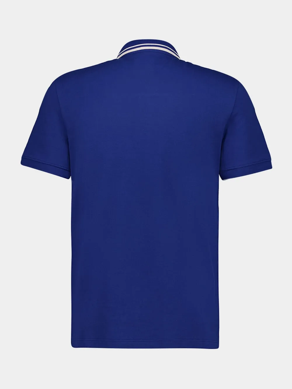 Blue Cotton Piqué Polo with VLogo Patch sold by Fashion Clinic product image thumbnail 3