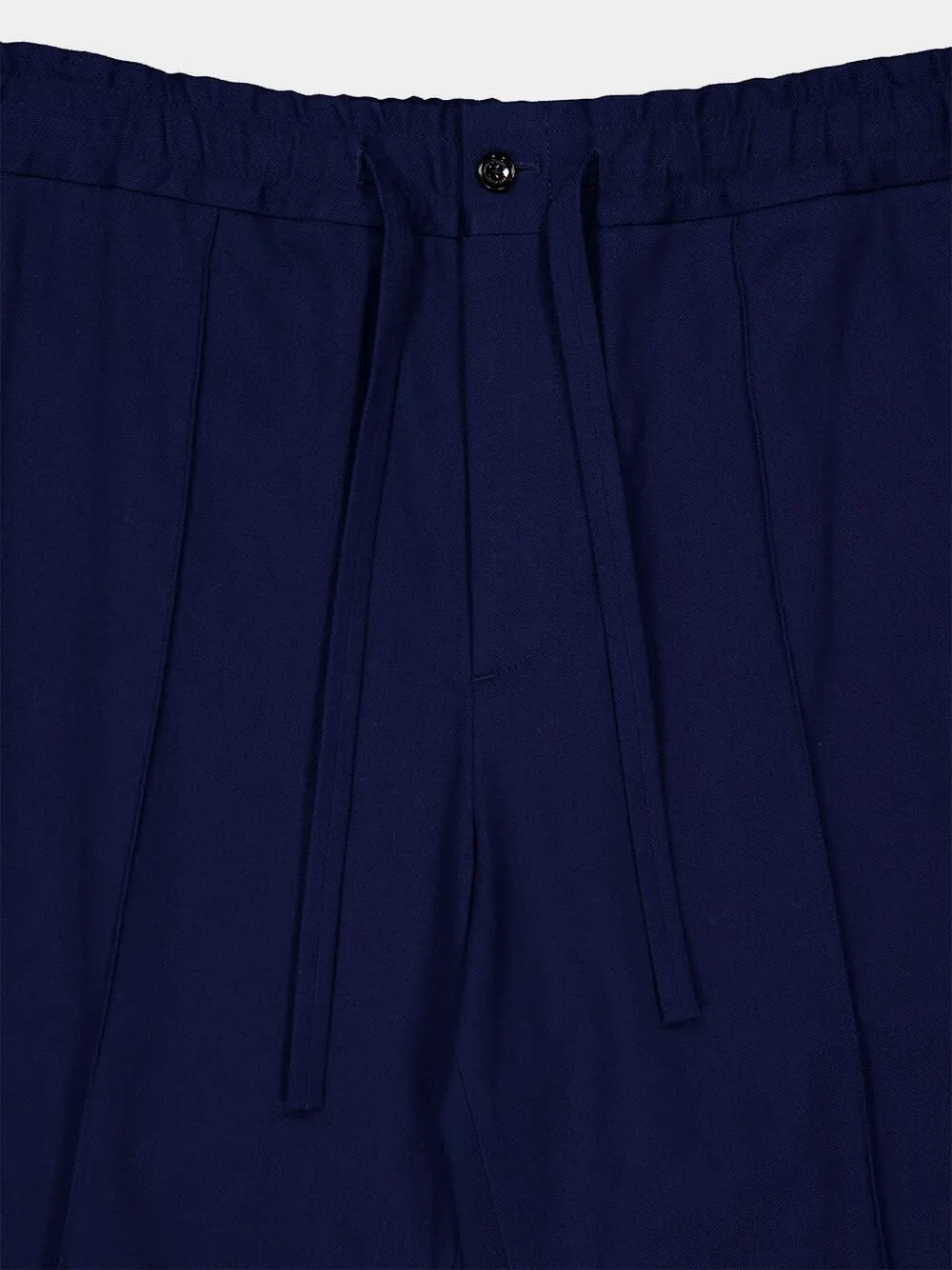 Blue Straight-Leg Cotton Trousers sold by Fashion Clinic product image thumbnail 3