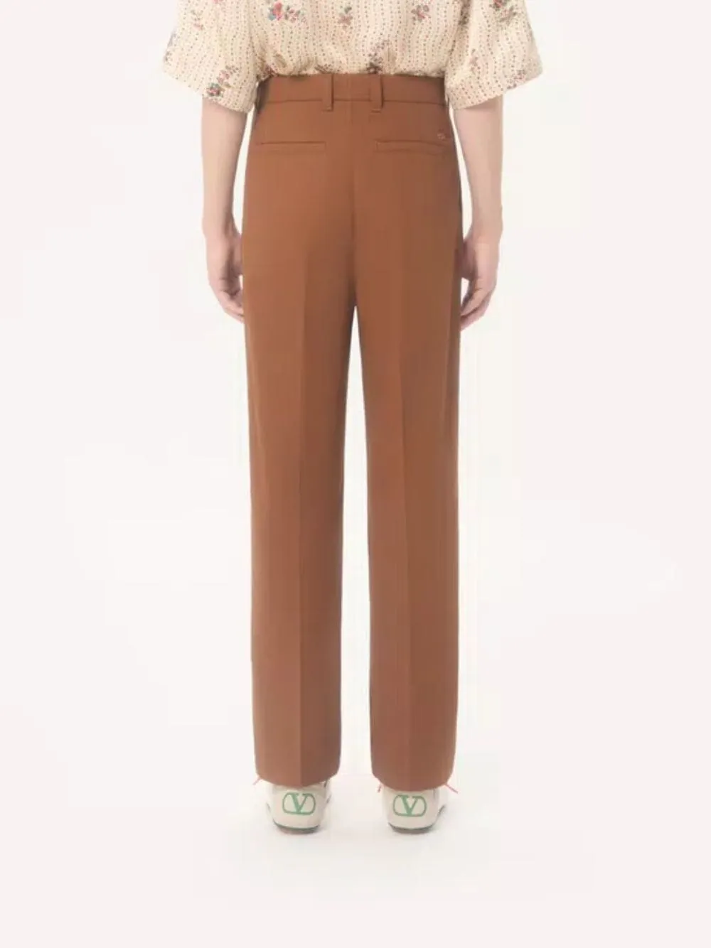 Chocolate Cotton Gabardine Pants sold by Fashion Clinic product image thumbnail 4