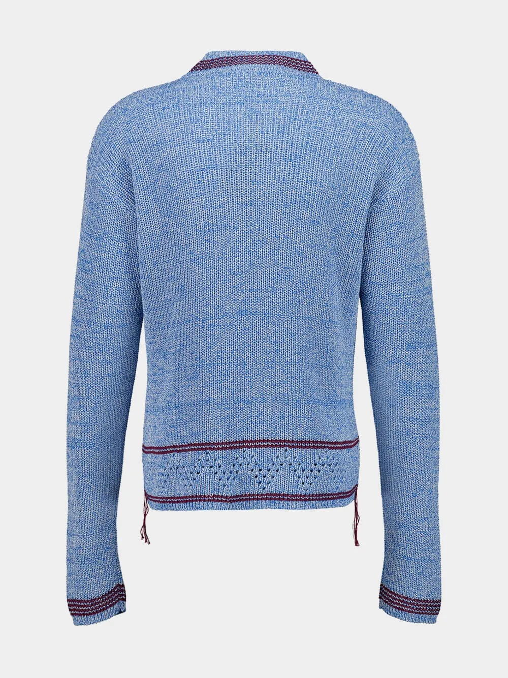Celeste Blue Mouliné Cotton Sweater sold by Fashion Clinic product image thumbnail 3