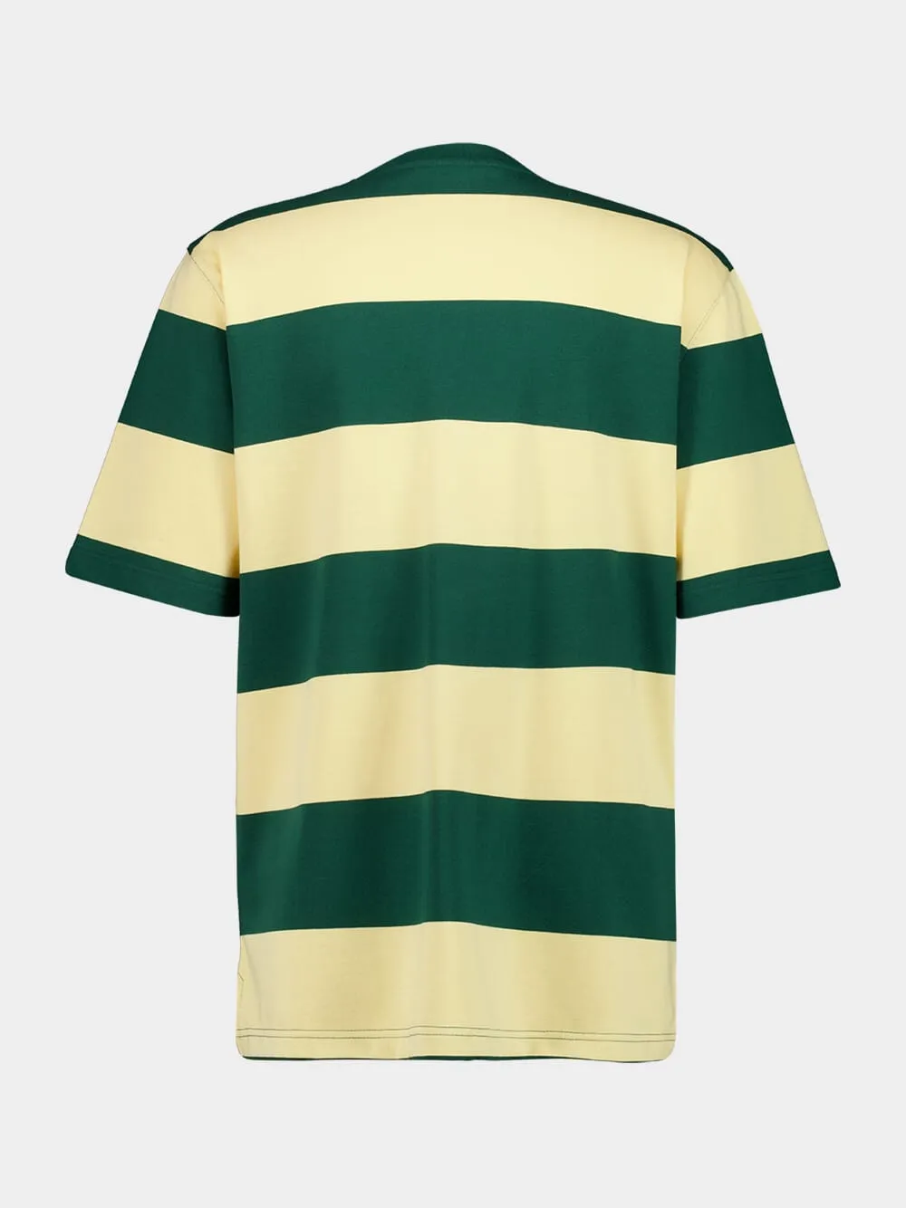 Emerald and Yellow Stripe Cotton T-Shirt sold by Fashion Clinic product image thumbnail 3