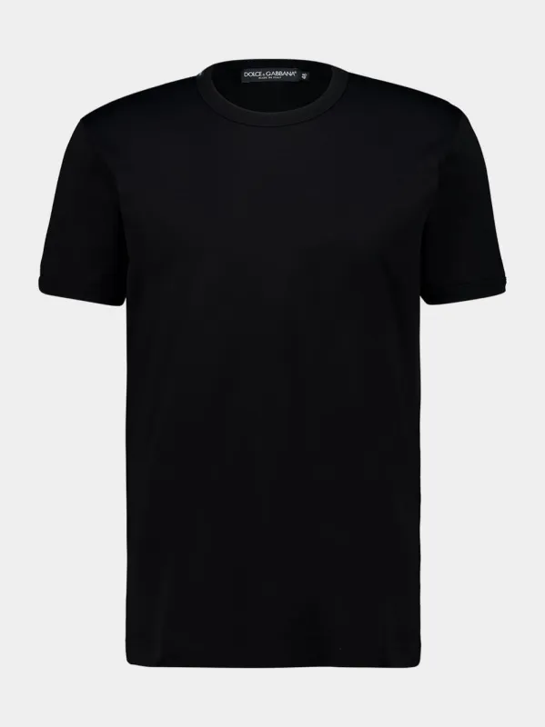 Black Cotton T-Shirt sold by Fashion Clinic
