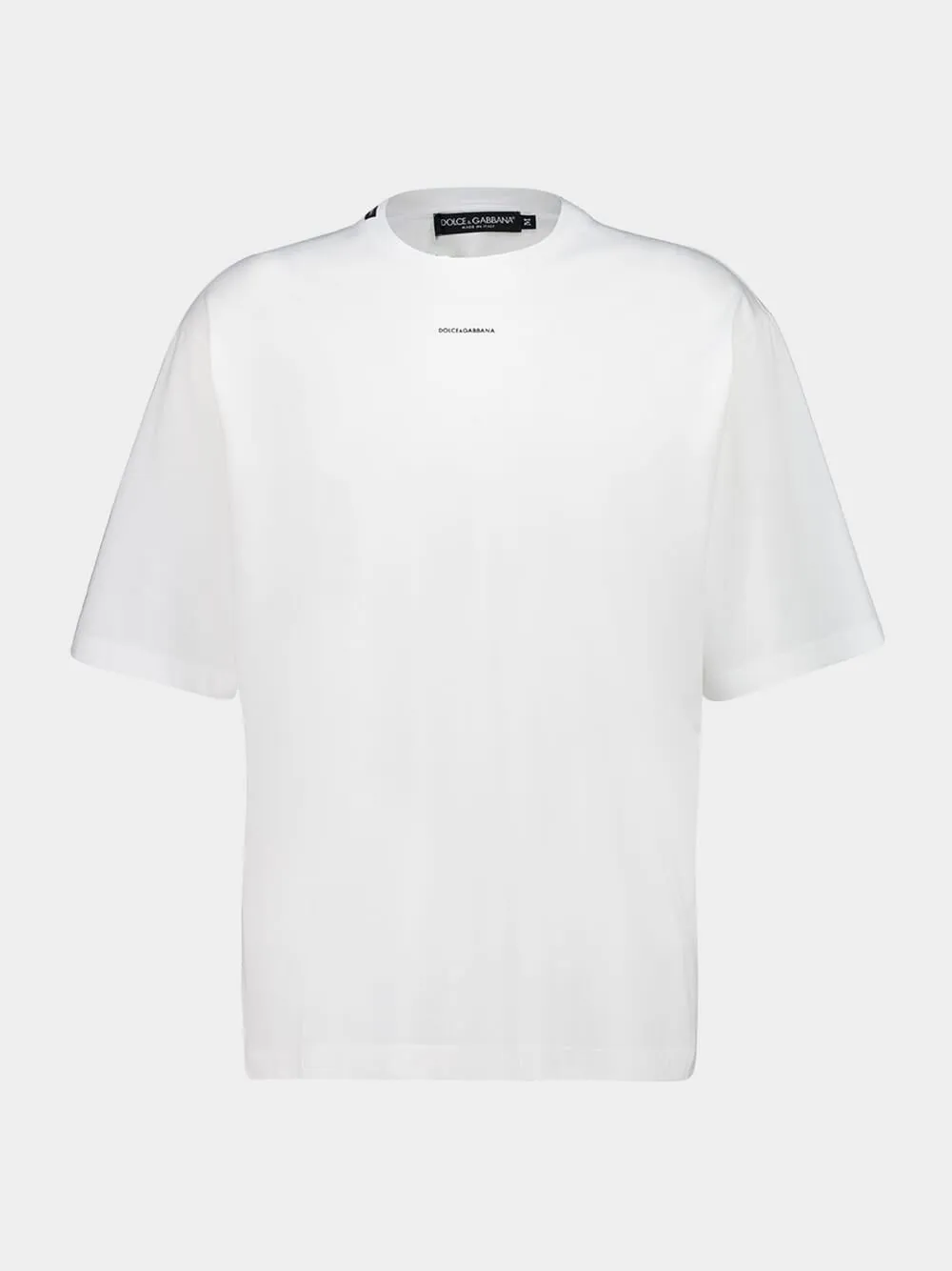 White Oversized Cotton T-Shirt with Print sold by Fashion Clinic