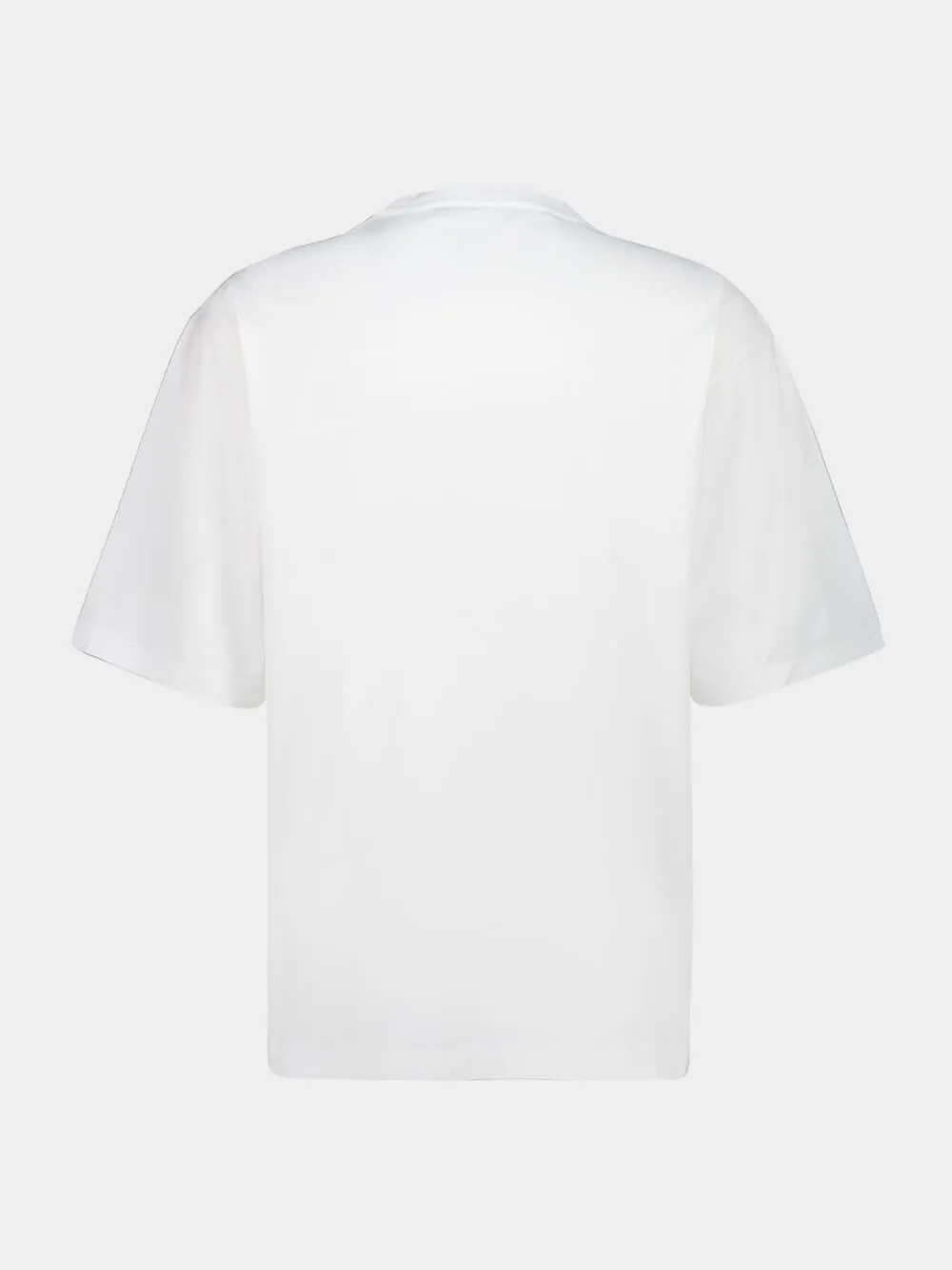 White Oversized Cotton T-Shirt with Print sold by Fashion Clinic product image thumbnail 3