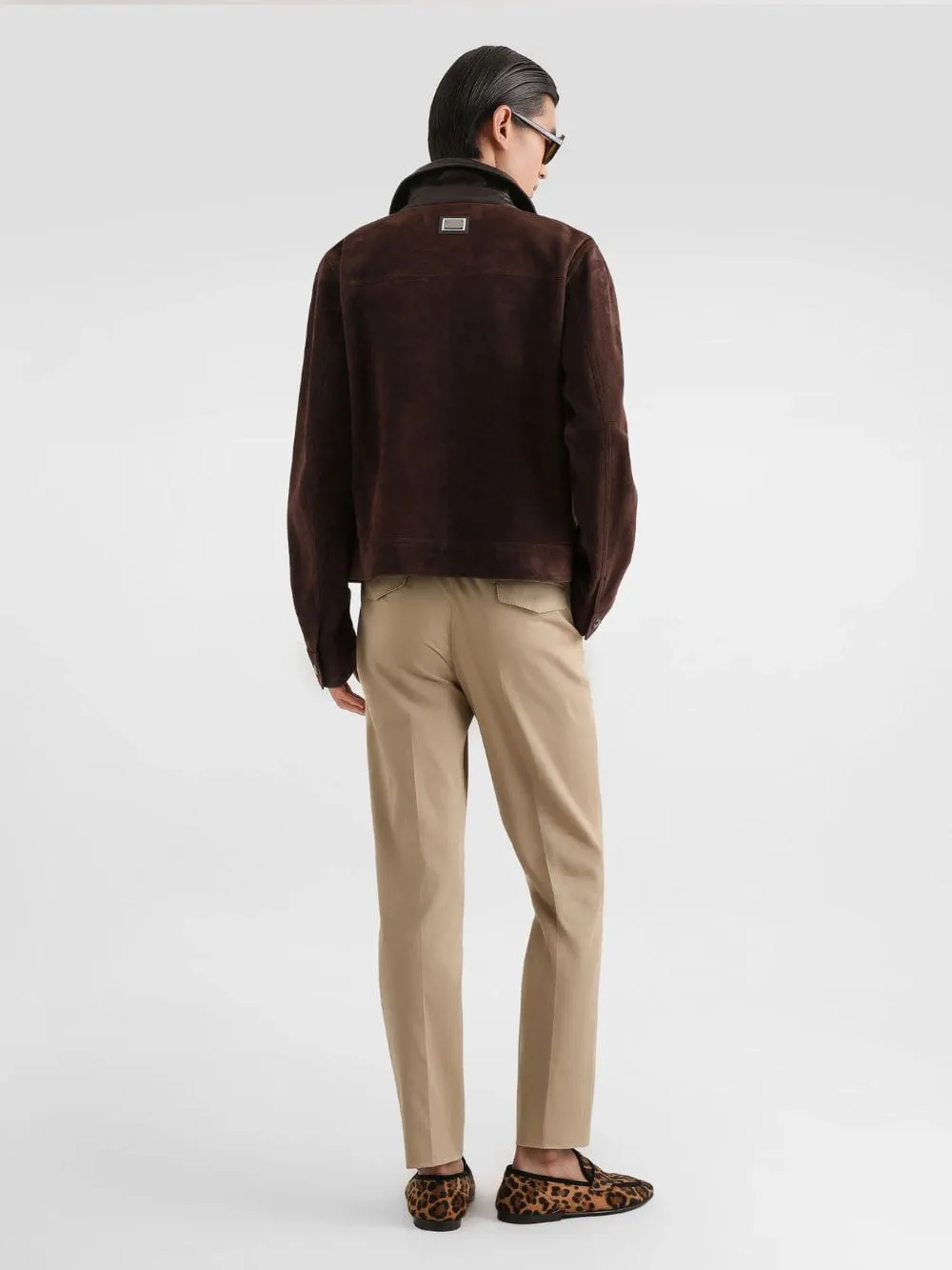 Beige Stretch Cotton Gabardine Trousers sold by Fashion Clinic product image thumbnail 3