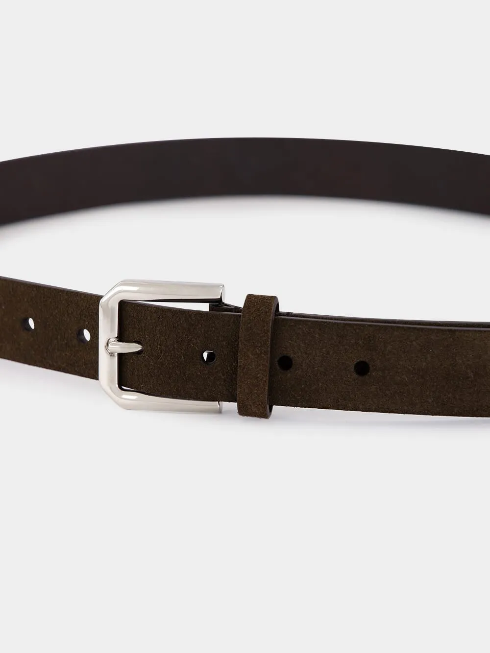 Rust Brown Suede Leather Belt sold by Fashion Clinic product image thumbnail 3