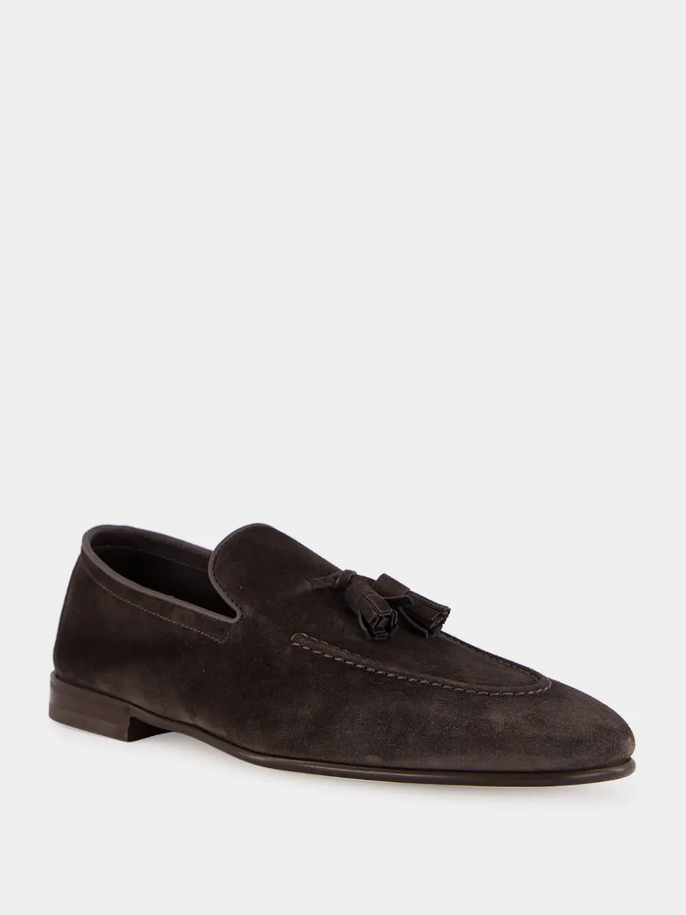 Mud Brown Suede Tassel Loafers sold by Fashion Clinic product image thumbnail 2
