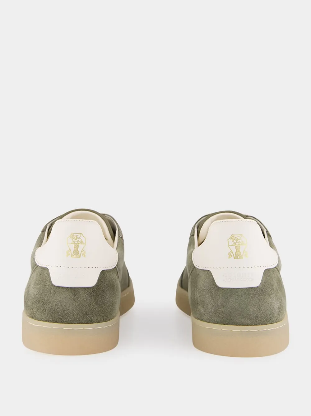 Olive Green Suede Low-Top Sneakers sold by Fashion Clinic product image thumbnail 5