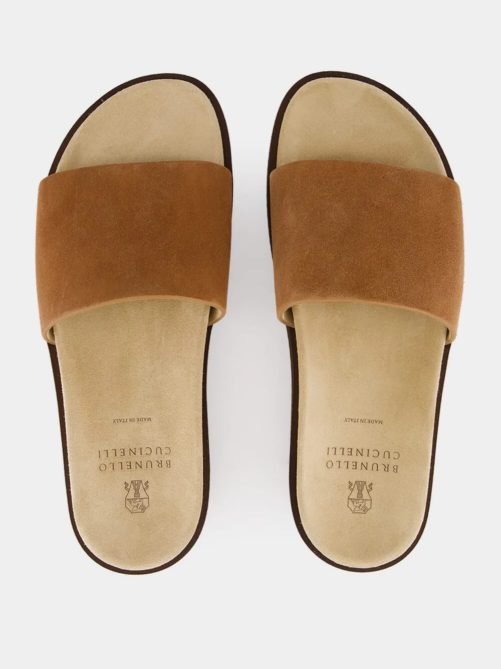 Beige Leather Slide Slippers sold by Fashion Clinic product image thumbnail 4