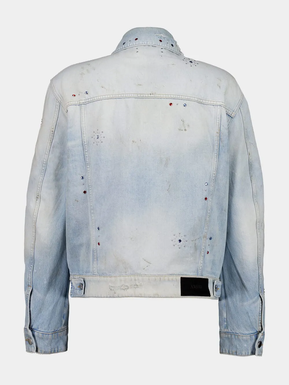 Antique Indigo Bones Studded Trucker Jacket sold by Fashion Clinic product image thumbnail 3
