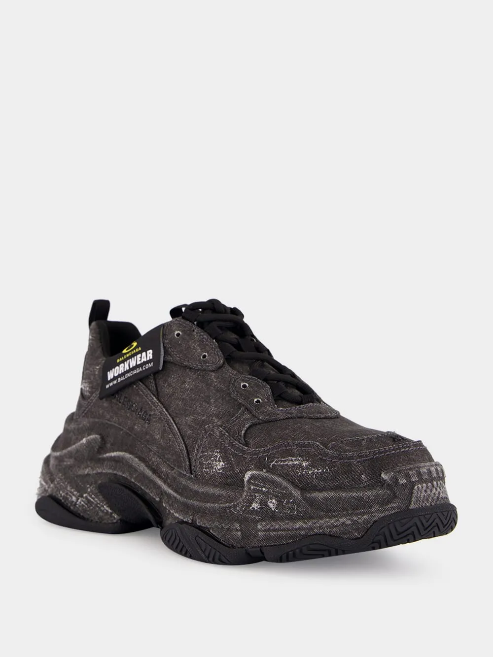 Black Triple S Canvas Sneakers sold by Fashion Clinic product image thumbnail 2