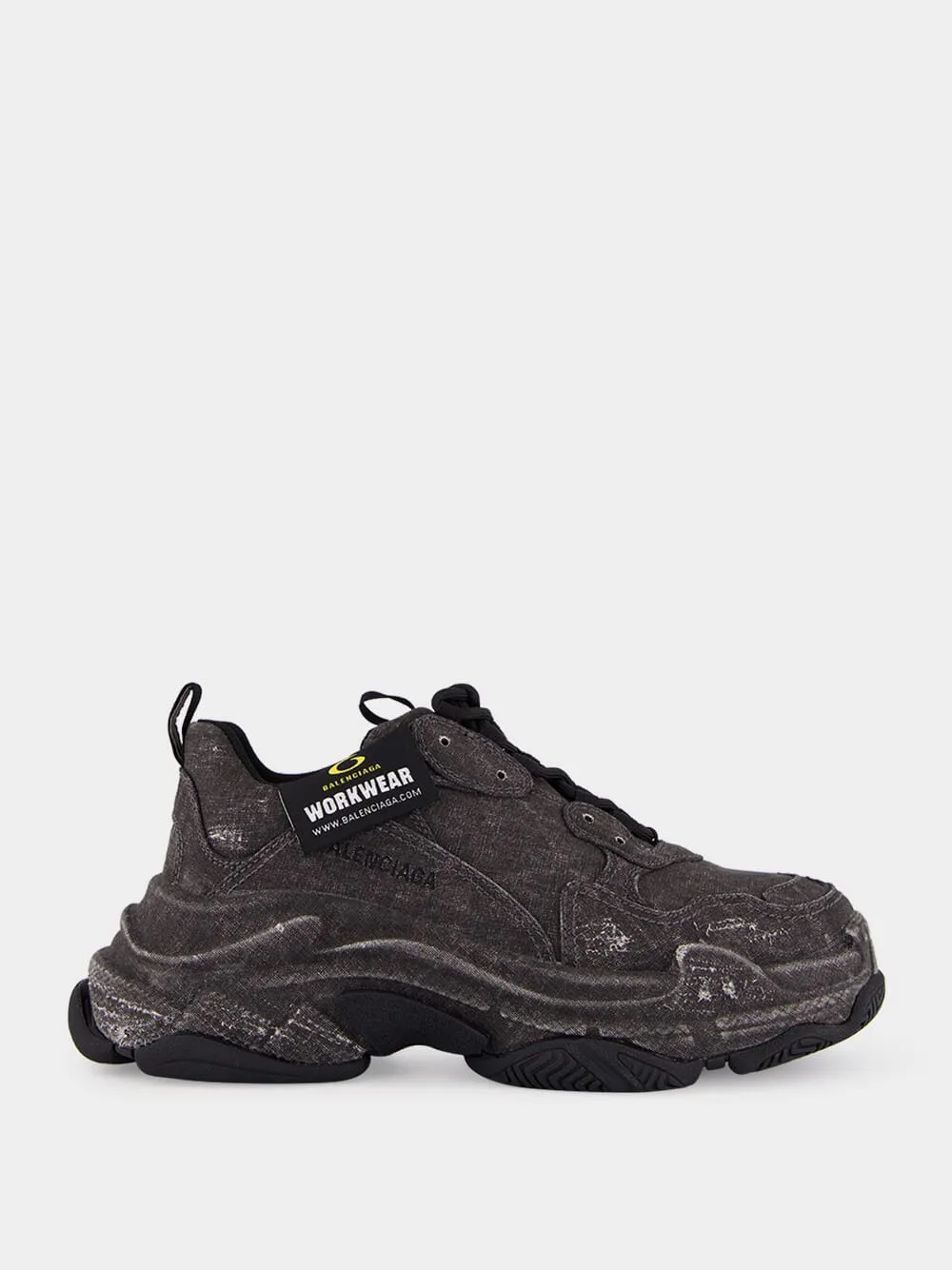 Black Triple S Canvas Sneakers sold by Fashion Clinic