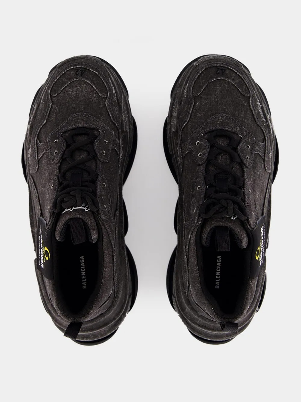 Black Triple S Canvas Sneakers sold by Fashion Clinic product image thumbnail 4