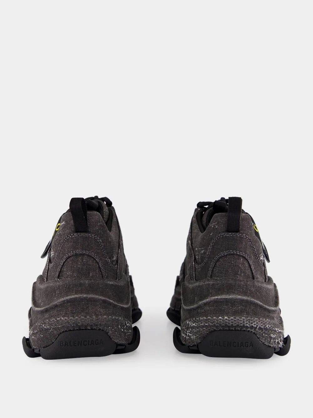 Black Triple S Canvas Sneakers sold by Fashion Clinic product image thumbnail 5