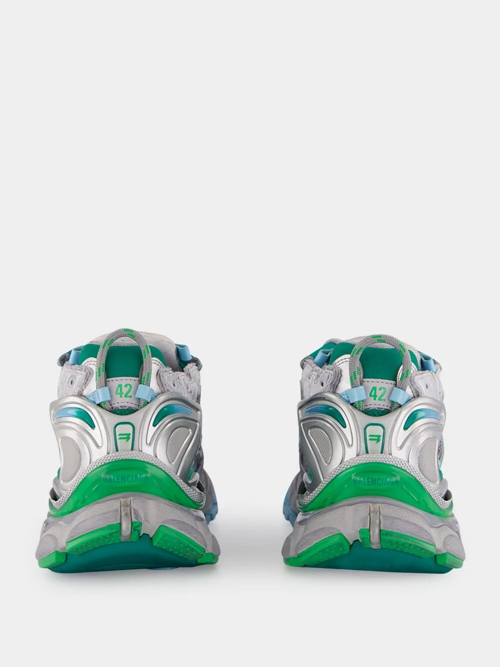 Grey Green and Blue Runner Sneakers sold by Fashion Clinic product image thumbnail 5