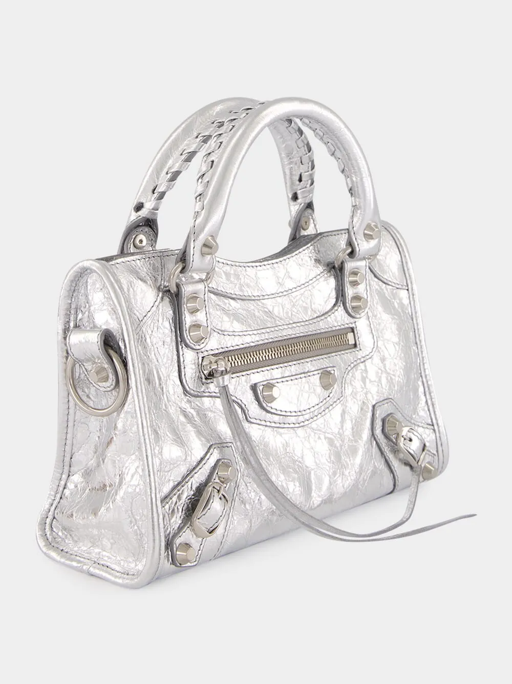 Mini Le City Bag in Silver Leather sold by Fashion Clinic product image thumbnail 3