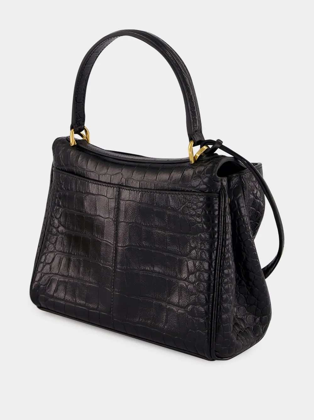 Black Croco Rodeo Mini Leather Handbag sold by Fashion Clinic product image thumbnail 5