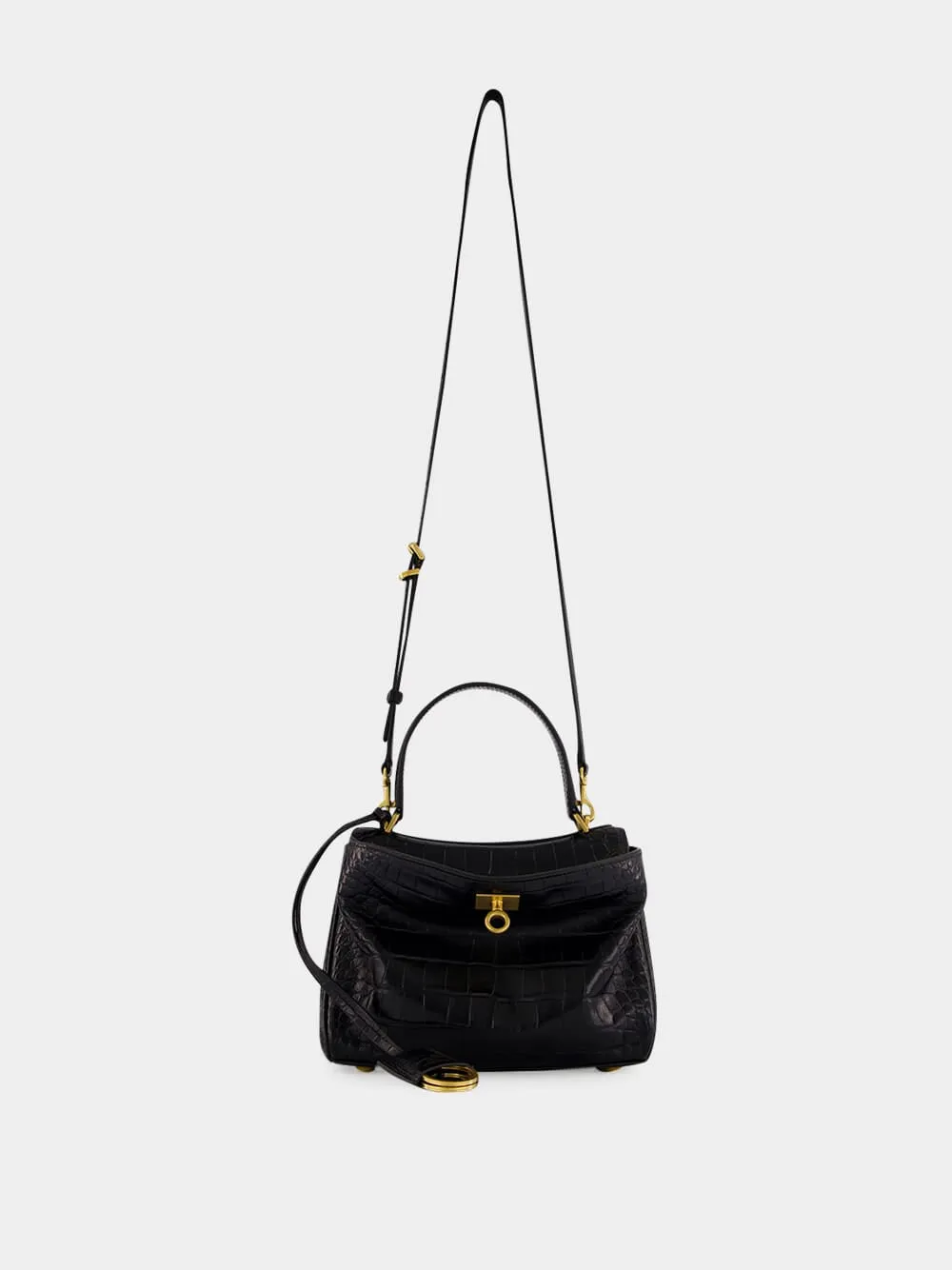 Black Croco Rodeo Mini Leather Handbag sold by Fashion Clinic product image thumbnail 2