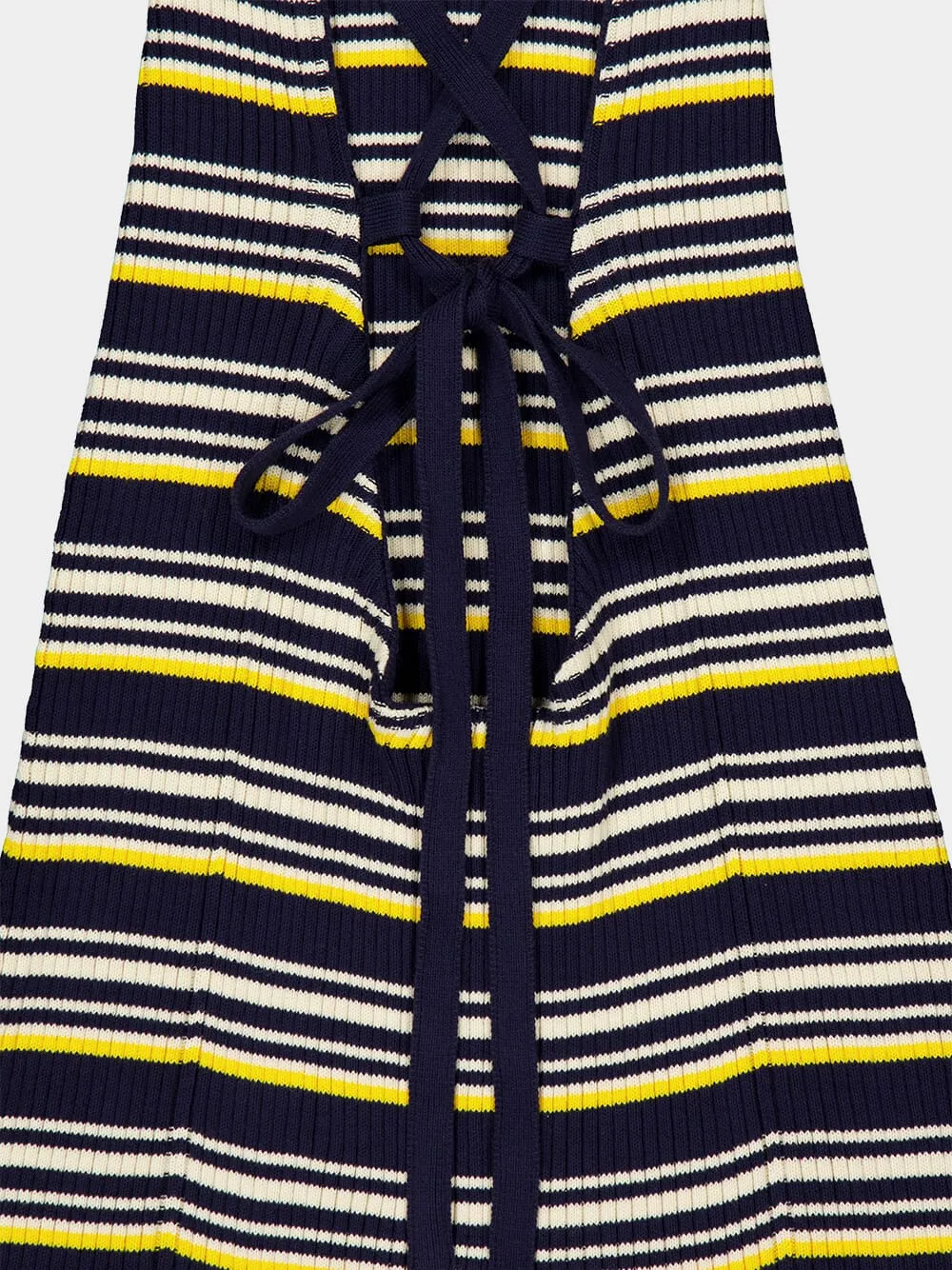 Blue Striped Cotton Dress sold by Fashion Clinic product image thumbnail 4