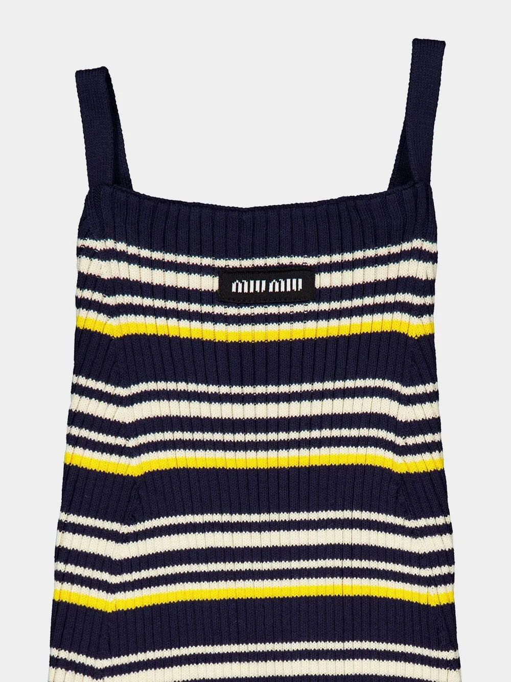 Blue Striped Cotton Dress sold by Fashion Clinic product image thumbnail 3