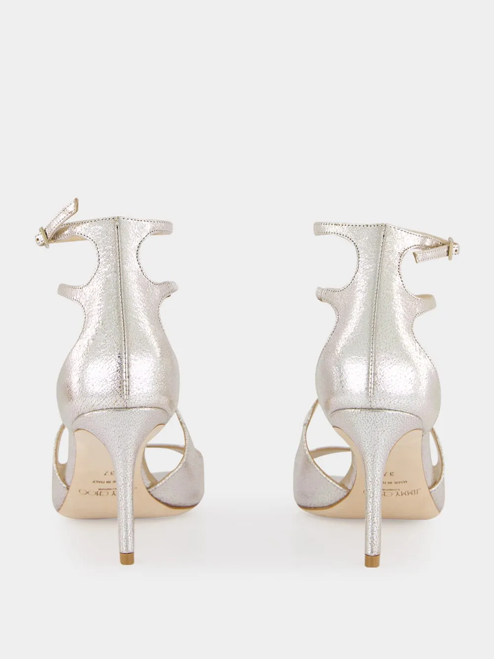 Champagne Azia 75 Glitter Leather Sandals sold by Fashion Clinic product image thumbnail 5