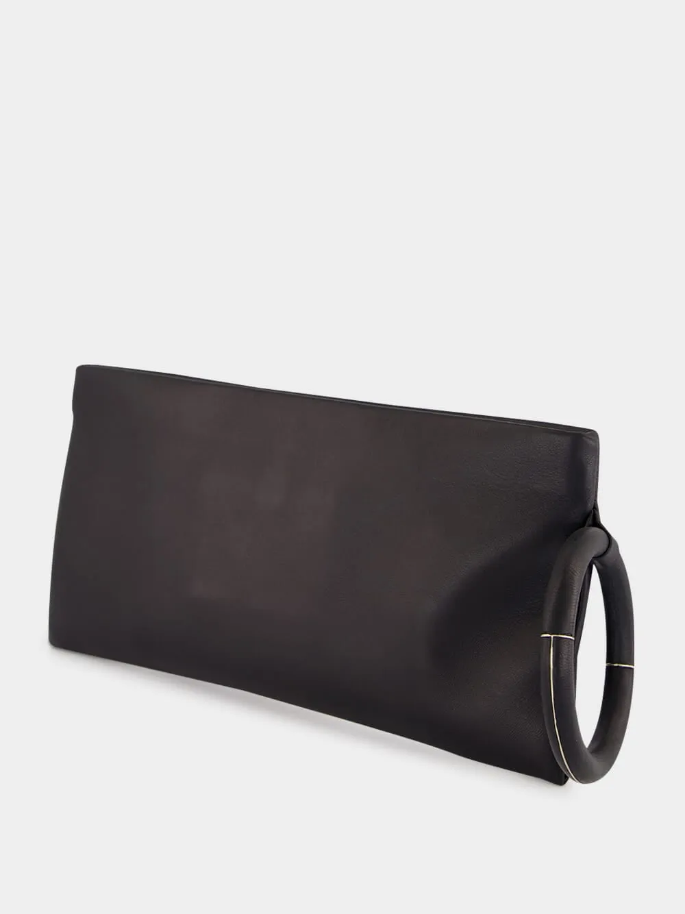 Black Nappa Aura Clutch sold by Fashion Clinic product image thumbnail 5