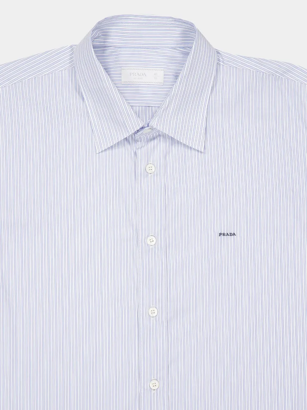 Sky Blue Cotton Shirt with Pearl Buttons sold by Fashion Clinic product image thumbnail 3