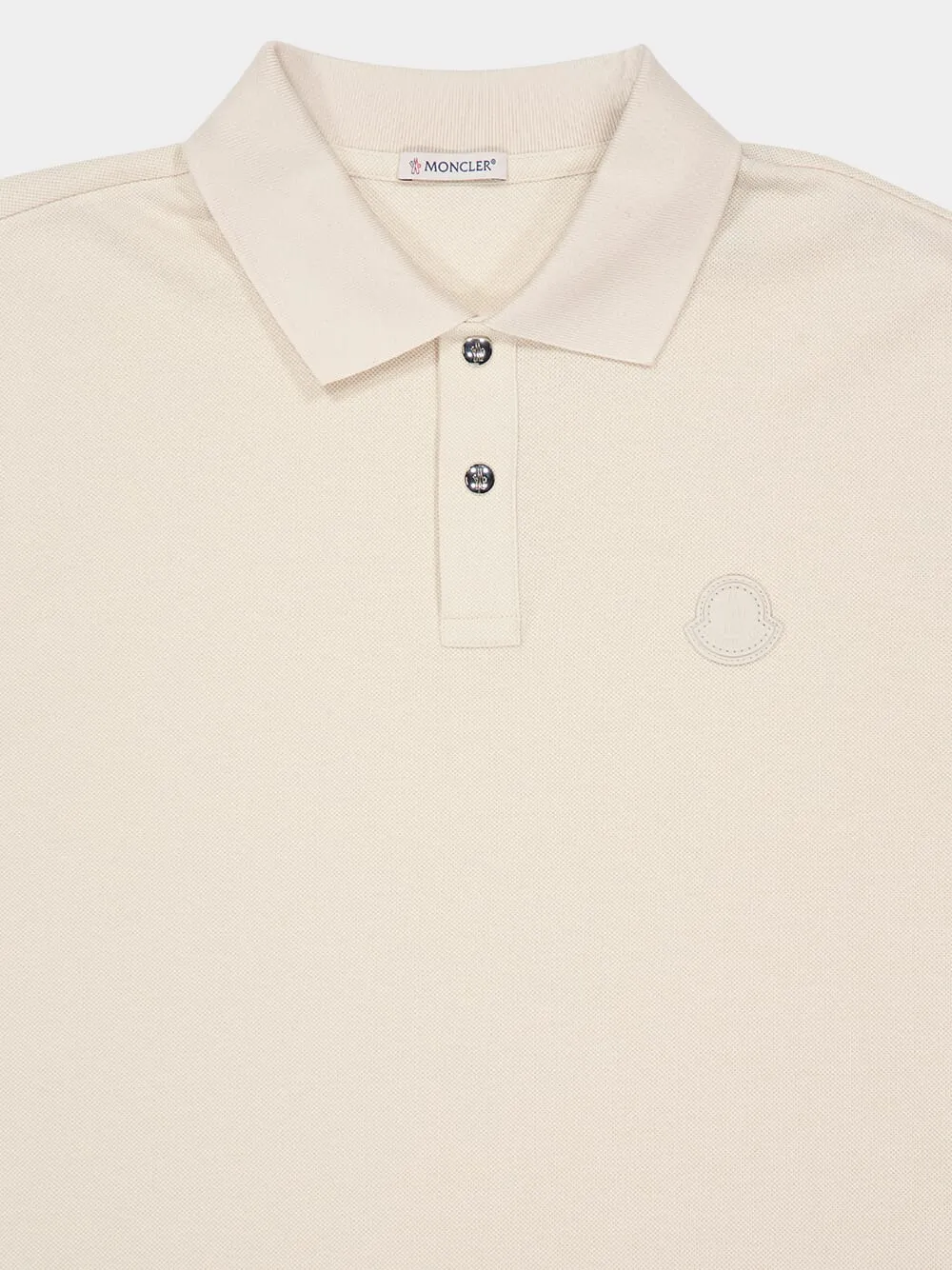 Light Beige Cotton Polo Shirt sold by Fashion Clinic product image thumbnail 3