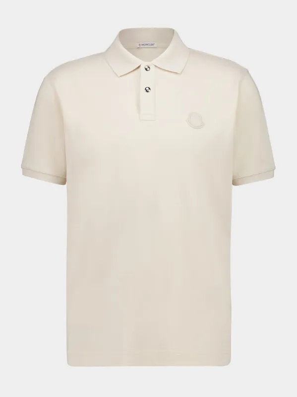Light Beige Cotton Polo Shirt sold by Fashion Clinic