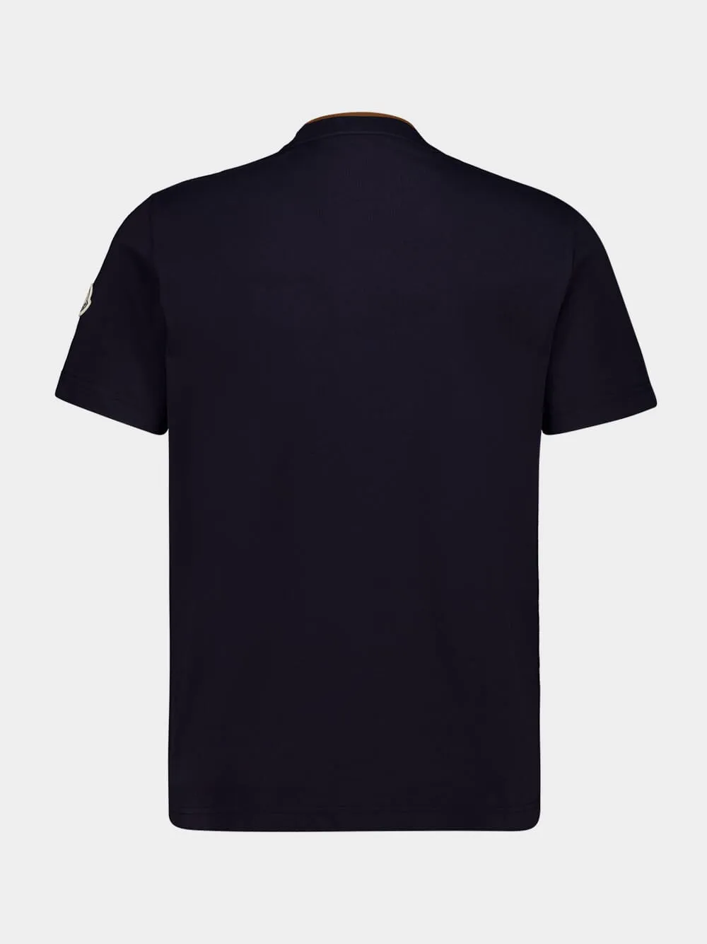 Navy Embroidered Cotton T-Shirt sold by Fashion Clinic product image thumbnail 2