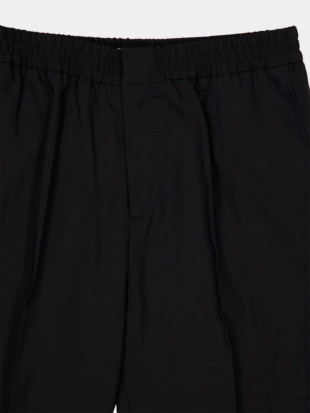 Black Wool Elasticated Waist Trousers sold by Fashion Clinic product image thumbnail 5