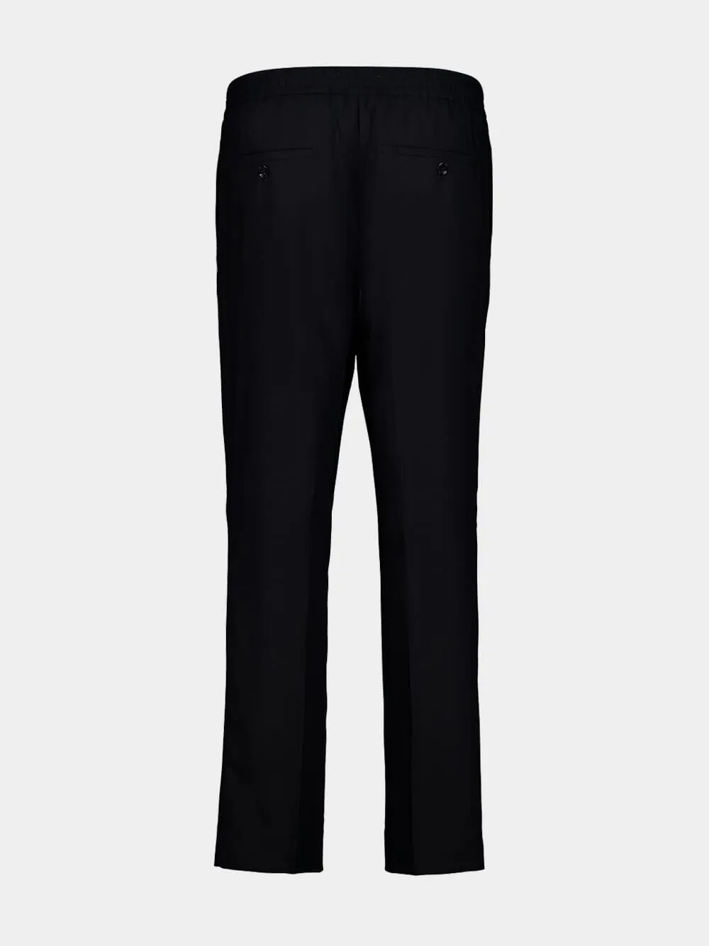 Black Wool Elasticated Waist Trousers sold by Fashion Clinic product image thumbnail 4